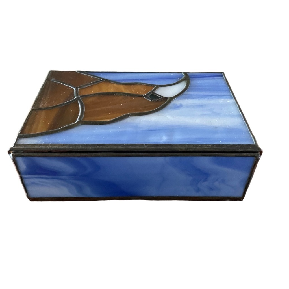 Stained Glass Box with hinged lid - Picture 5 of 12